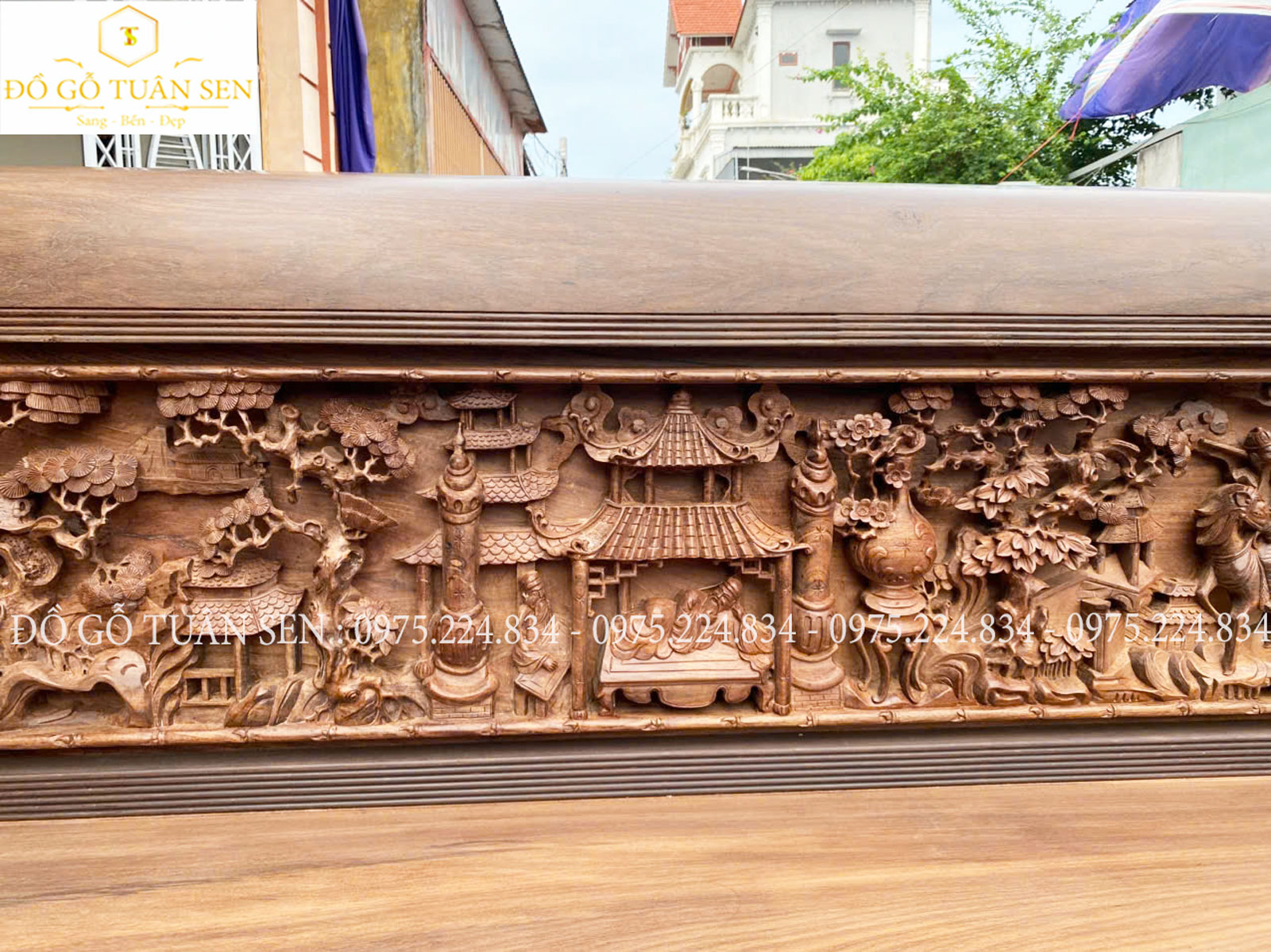Thông tin chi tiết bộ trường kỷ Khổng Lồ gỗ gụ No1